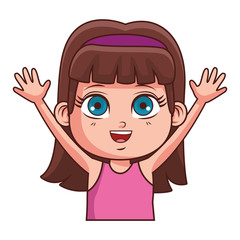 Obraz premium cute girl cartoon