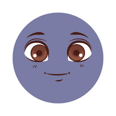 round icon face cartoon