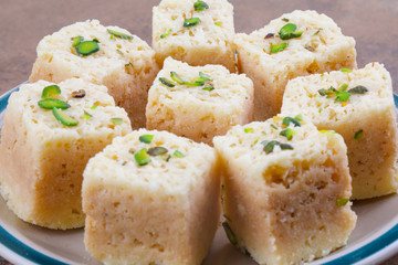 Indian Traditional Famous Sweet Food Mysore Pak or Mysoor Pak