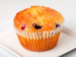 BLUEBERRY MUFFIN CLOSE UP FOOD IMAGE
