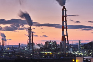 水島工場夕景