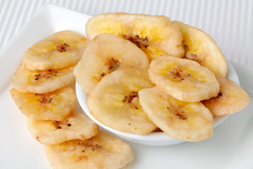 DRIED BANANA  CLOSE UP FOOD IMAGE