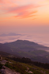 Fototapeta na wymiar Jaizkibel mountain next to the basque coast, Basque Country.