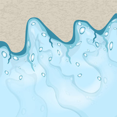 Abstraction. Water, sand, bubbles. Vector graphics
