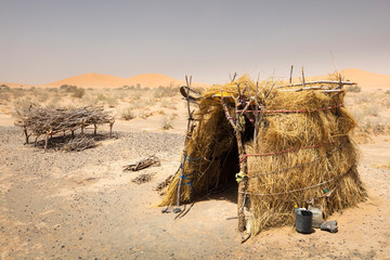 berber tent in desert in Morocco