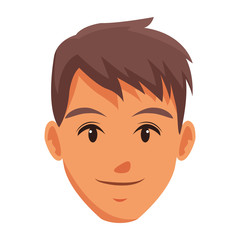 cute man face cartoon