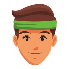 cute man face cartoon