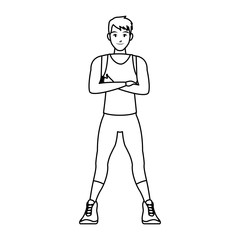 fit man doing exercise