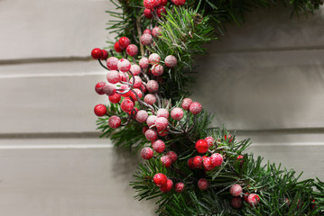 Fototapeta na wymiar Christmas wreath detail