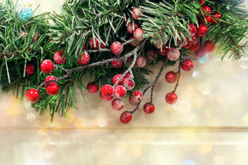 Christmas wreath detail