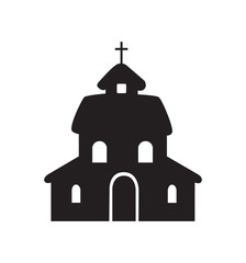 Church icon vector illustration isolated on white