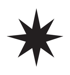Star icon symbol of decoration isolated vector 