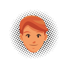 cute man face cartoon
