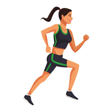 Fitness woman running