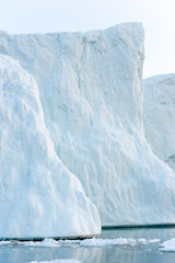 Glaciers on the Arctic Ocean in Greenland