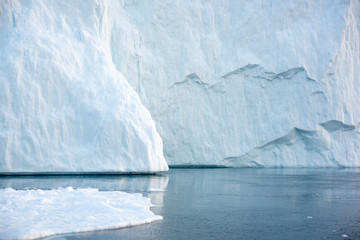 Glaciers on the Arctic Ocean in Greenland