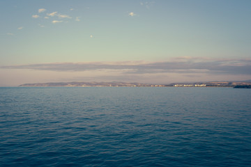 Fototapeta premium The incredible seascaping view of beach with blue sea in morocco in summer