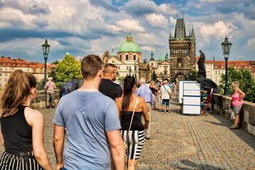 Touristen in Prag