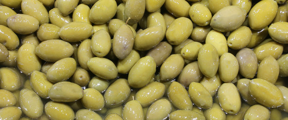 background of green olives