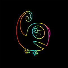 Colorful art chameleon