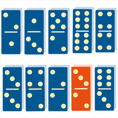 blue and orange dominoes game