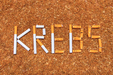 Smoking kills, smokers graveyard concept
