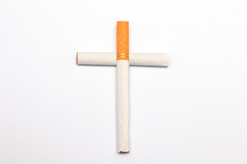 Smoking kills, smokers graveyard concept