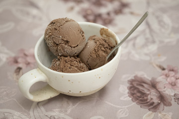Silky smooth chocolate ice cream