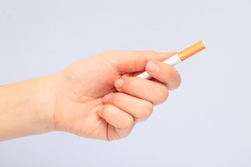 Cigarette in the hand