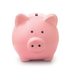 Front view of piggy bank