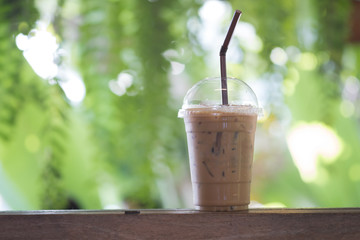 Cup of iced mocha coffee