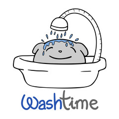 funny pet and wash time message