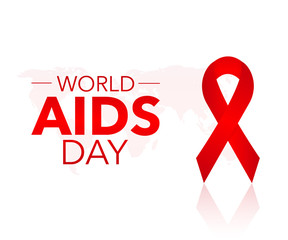 World AIDS Day. 1st December World Aids Day poster. Vector illustration