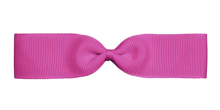 A decorative pink ribbon bow isolated on a white background