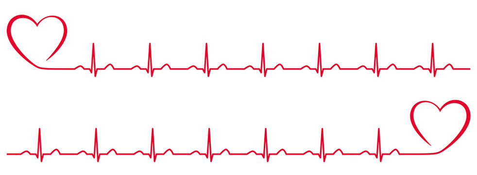 COEUR AVEC CARDIOGRAMME