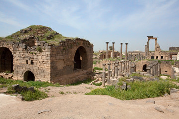 Ruins of the ancient city Bosra (Busra), Syria