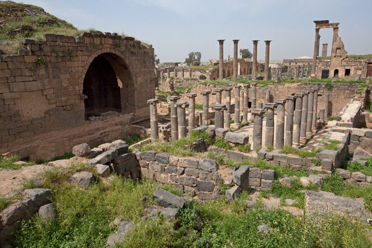 Ruins of the ancient city Bosra (Busra), Syria