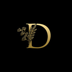 Golden D Letter Logo
