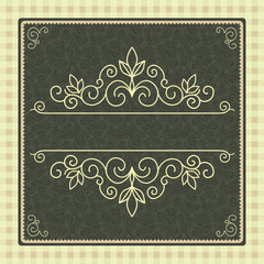 Vintage card with frame for cover or invitation