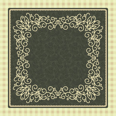 Vintage postcard, frame for cover or invitation