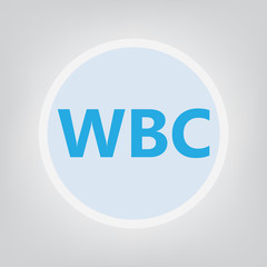 WBC (White Blood Cell) acronym- vector illustration