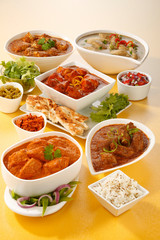 INDIAN FOOD TABLE SETTING        