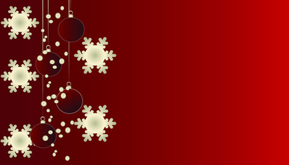 Christmas card with beautiful balls
