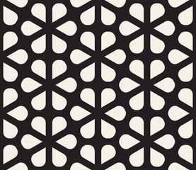 Vector seamless pattern. Modern stylish abstract texture. Repeating geometric petal shapes lattice