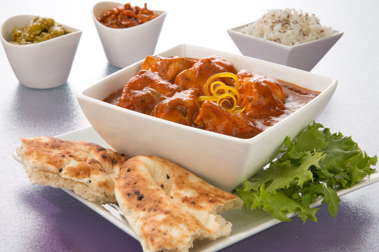      INDIAN CHICKEN TIKKA MASALA CURRY        CLOSE UP FOOD IMAGE