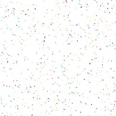 Seamless confetti texture on white isolated background