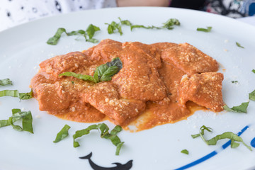 Ravioli with tomato