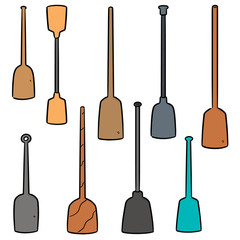 Naklejka premium vector set of paddle