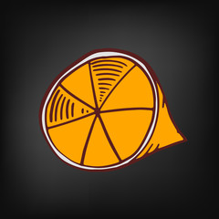 Hand drawn doodle lemon on