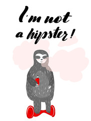 Inspirational funny lettering inscription I'm